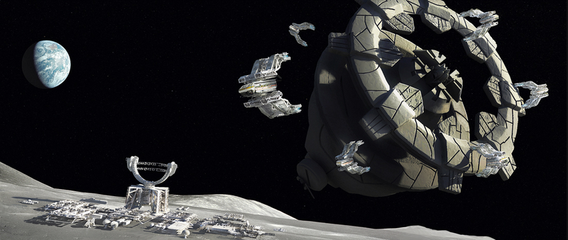 Concept art of the Moon Base